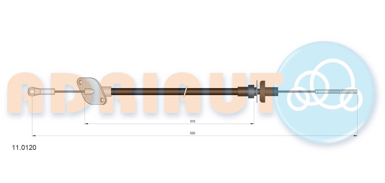 Adriauto 11.0120 Трос зчеплення 110120: Приваблива ціна - Купити у Польщі на 2407.PL!