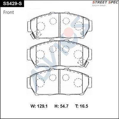 Advics SS429-S Front disc brake pads, set SS429S: Buy near me in Poland at 2407.PL - Good price!
