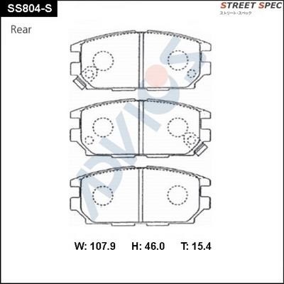 Advics SS804-S Rear disc brake pads, set SS804S: Buy near me in Poland at 2407.PL - Good price!