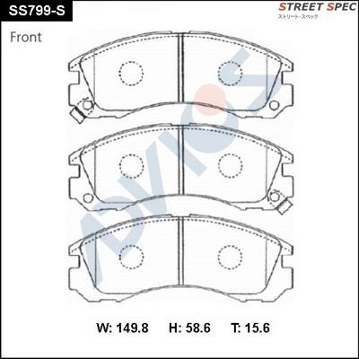 Advics SS799-S Front disc brake pads, set SS799S: Buy near me in Poland at 2407.PL - Good price!