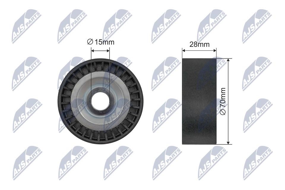 NTY RNK-AU-076 Tensioner pulley, v-ribbed belt RNKAU076: Buy near me in Poland at 2407.PL - Good price!