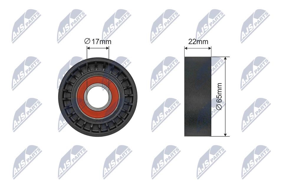 NTY RNK-AU-083 Tensioner pulley, v-ribbed belt RNKAU083: Buy near me in Poland at 2407.PL - Good price!