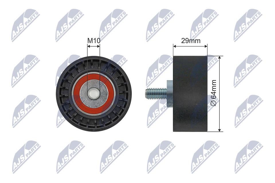 NTY RNK-CH-051 Tensioner pulley, v-ribbed belt RNKCH051: Buy near me in Poland at 2407.PL - Good price!