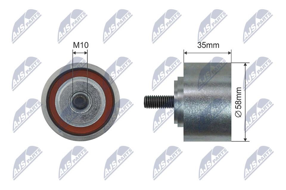 NTY RNK-CH-055 Tensioner pulley, v-ribbed belt RNKCH055: Buy near me at 2407.PL in Poland at an Affordable price!