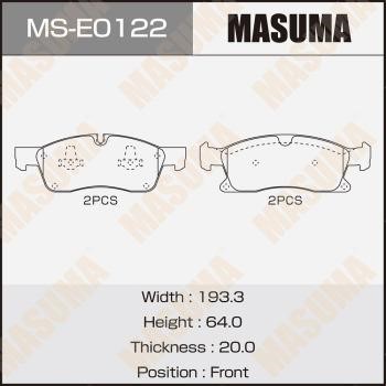 Masuma MS-E0122 Brake shoe set MSE0122: Buy near me in Poland at 2407.PL - Good price!