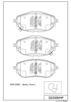 Kashiyama D2330MHP Тормозные колодки дисковые, комплект D2330MHP: Отличная цена - Купить в Польше на 2407.PL!