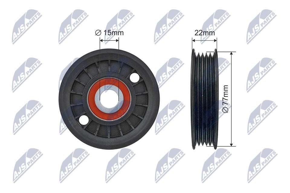 NTY RNK-AU-077 Tensioner pulley, v-ribbed belt RNKAU077: Buy near me in Poland at 2407.PL - Good price!