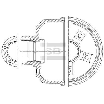 Sangsin SD2040 Rear brake drum SD2040: Buy near me in Poland at 2407.PL - Good price!