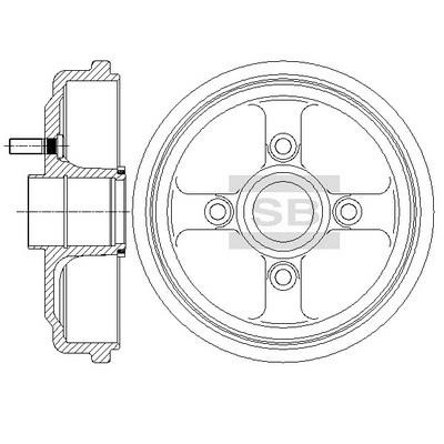 Sangsin SD3046 Rear brake drum SD3046: Buy near me in Poland at 2407.PL - Good price!