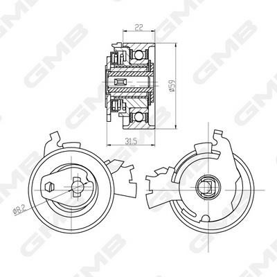 GMB GTB0040 Tensioner pulley, timing belt GTB0040: Buy near me in Poland at 2407.PL - Good price!