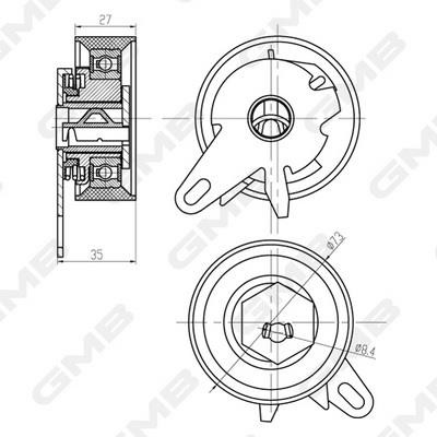 GMB GTB0430 Tensioner pulley, timing belt GTB0430: Buy near me in Poland at 2407.PL - Good price!