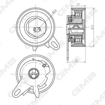 GMB GTB0460 Spannrolle, zahnriemen GTB0460: Kaufen Sie zu einem guten Preis in Polen bei 2407.PL!