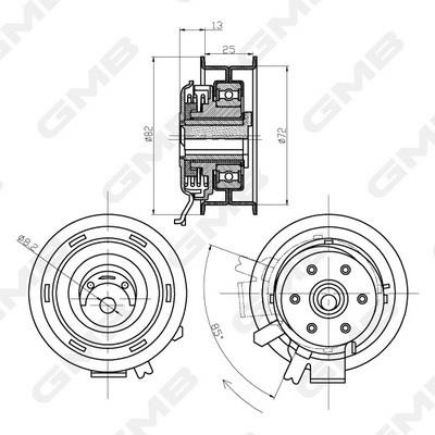 GMB GTB0150 Tensioner pulley, timing belt GTB0150: Buy near me at 2407.PL in Poland at an Affordable price!