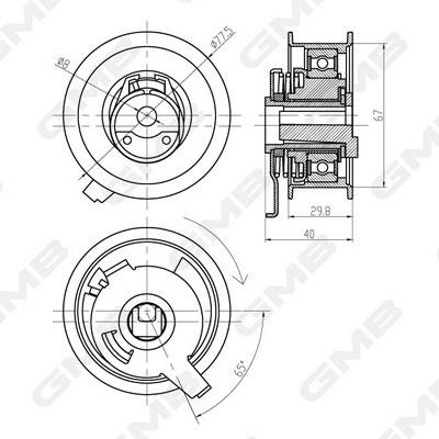 GMB GTB0300 Tensioner pulley, timing belt GTB0300: Buy near me in Poland at 2407.PL - Good price!
