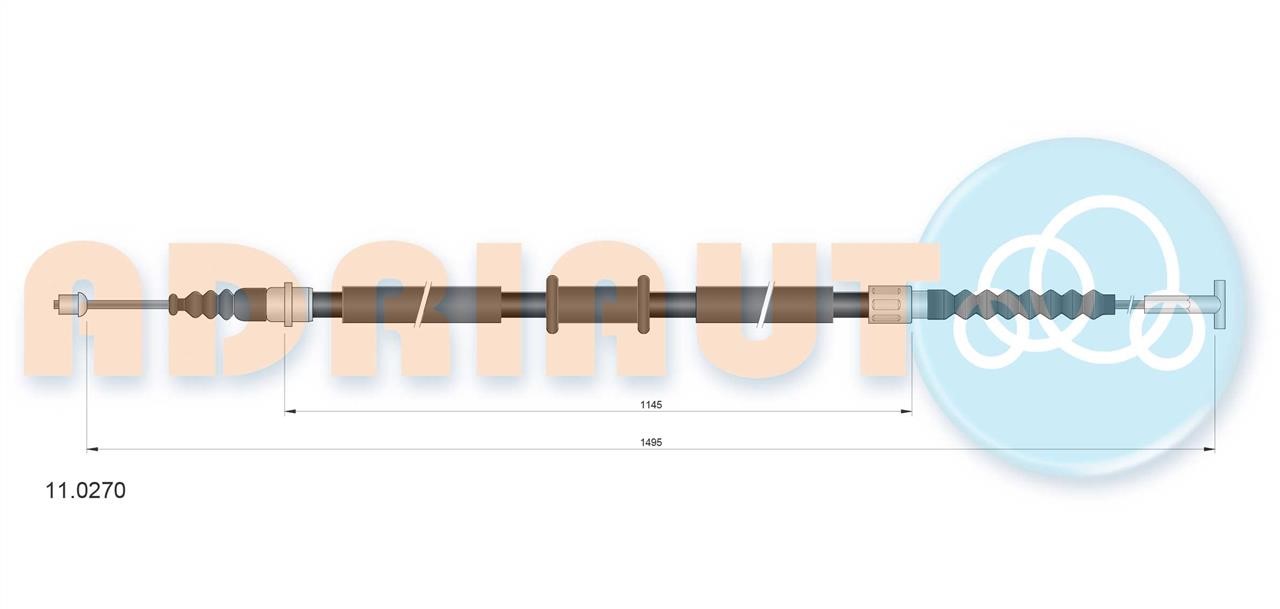 Adriauto 11.0270 Трос стояночного тормоза 110270: Отличная цена - Купить в Польше на 2407.PL!
