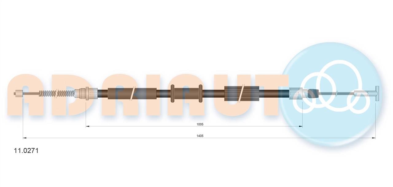 Adriauto 11.0271 Cable Pull, parking brake 110271: Buy near me in Poland at 2407.PL - Good price!