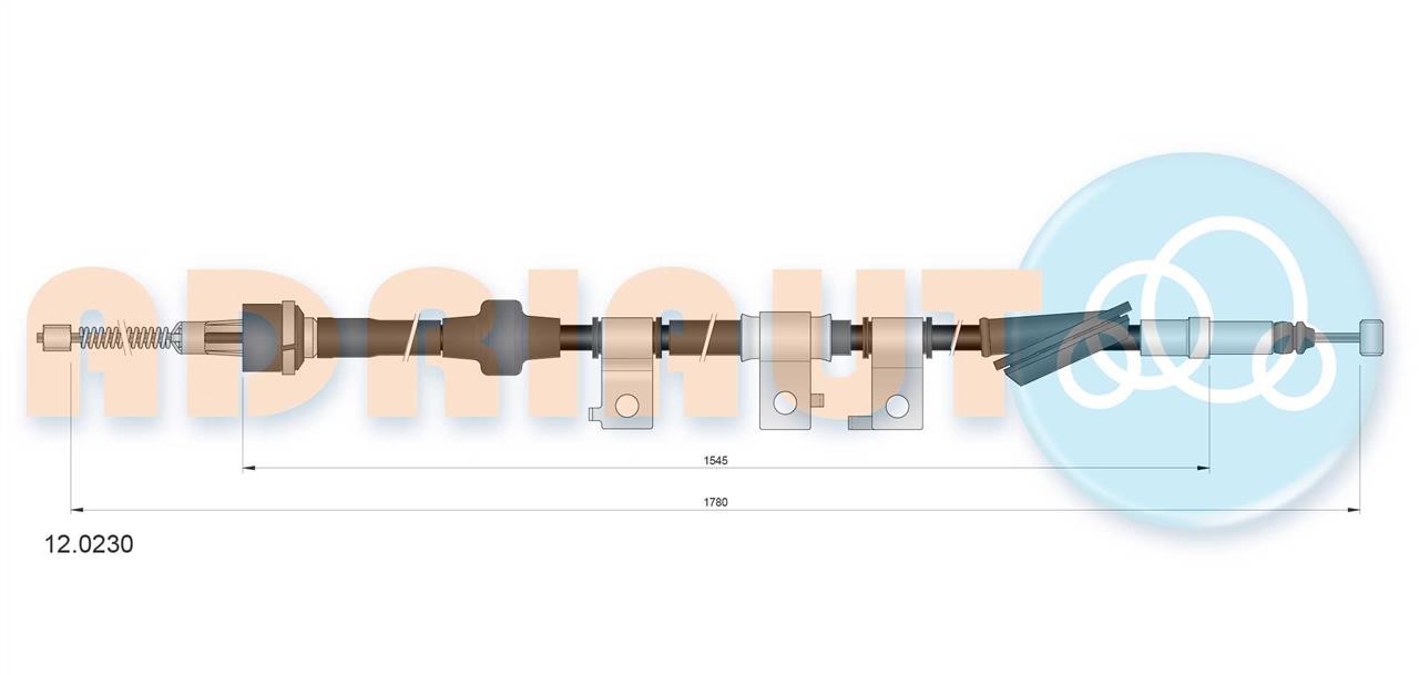 Adriauto 12.0230 Трос гальма стоянки 120230: Приваблива ціна - Купити у Польщі на 2407.PL!