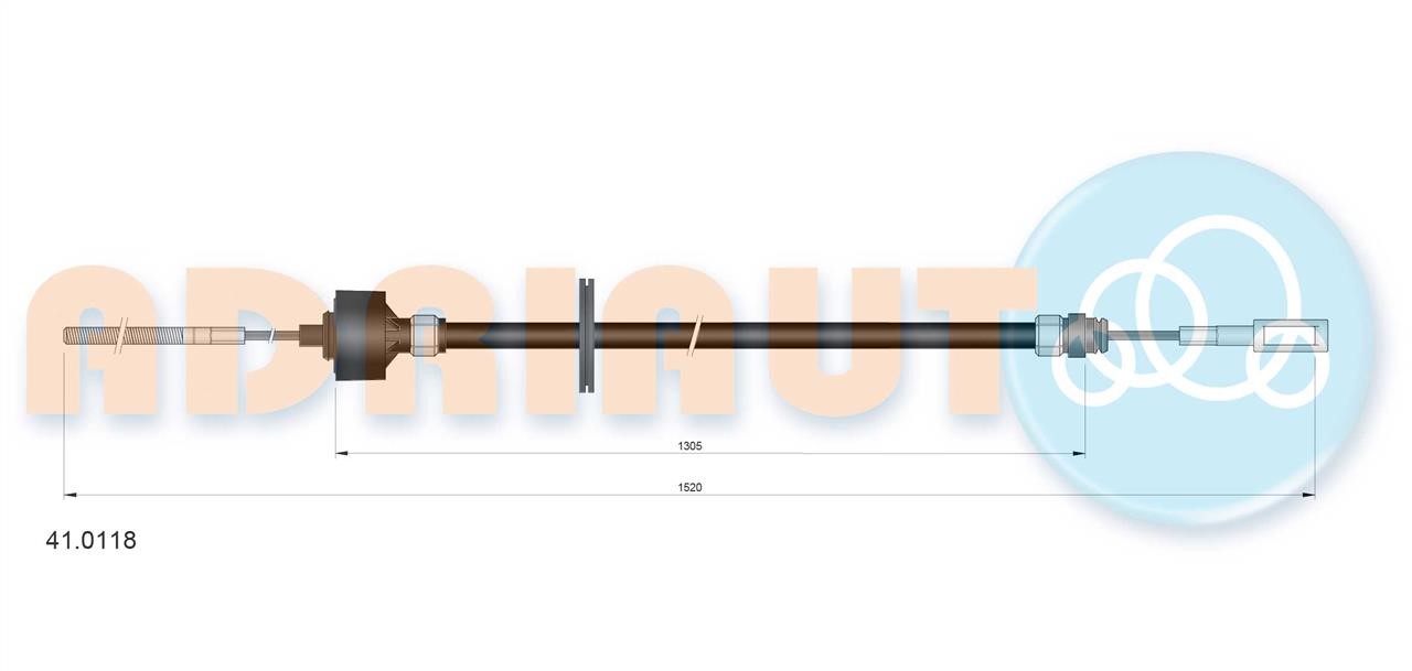Adriauto 41.0118 Трос сцепления 410118: Отличная цена - Купить в Польше на 2407.PL!