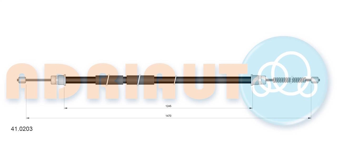 Adriauto 41.0203 Трос гальма стоянки 410203: Приваблива ціна - Купити у Польщі на 2407.PL!