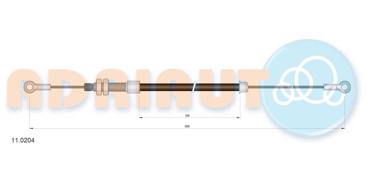 Adriauto 11.0204 Трос гальма стоянки 110204: Приваблива ціна - Купити у Польщі на 2407.PL!