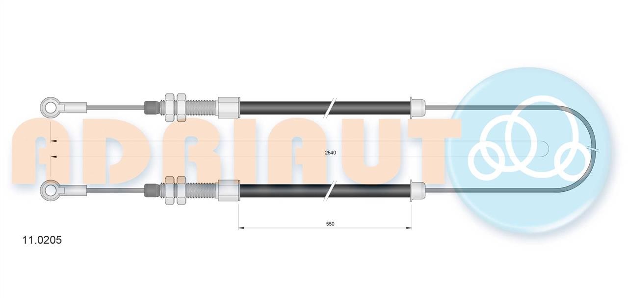 Adriauto 11.0205 Трос гальма стоянки 110205: Приваблива ціна - Купити у Польщі на 2407.PL!