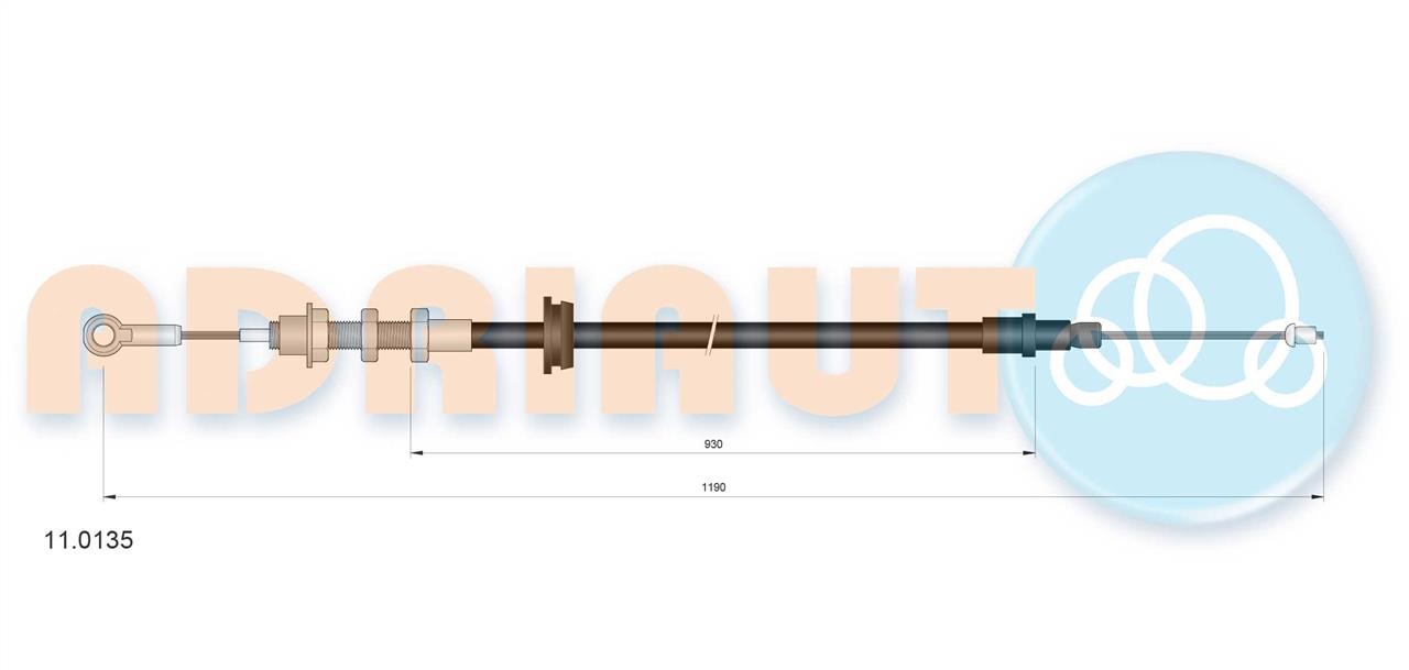 Adriauto 11.0135 Трос сцепления 110135: Отличная цена - Купить в Польше на 2407.PL!