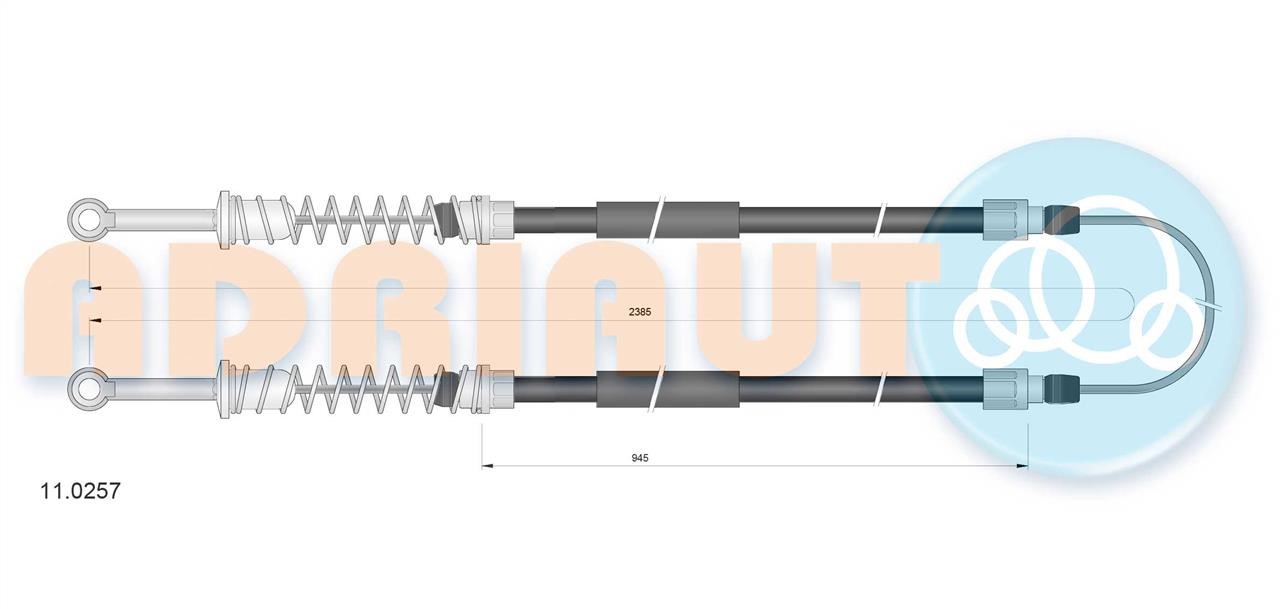 Adriauto 11.0257 Трос стояночного тормоза 110257: Отличная цена - Купить в Польше на 2407.PL!