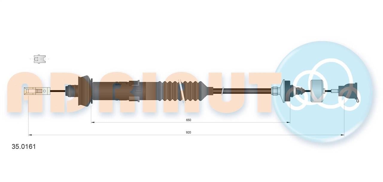 Adriauto 35.0161 Clutch cable 350161: Buy near me in Poland at 2407.PL - Good price!