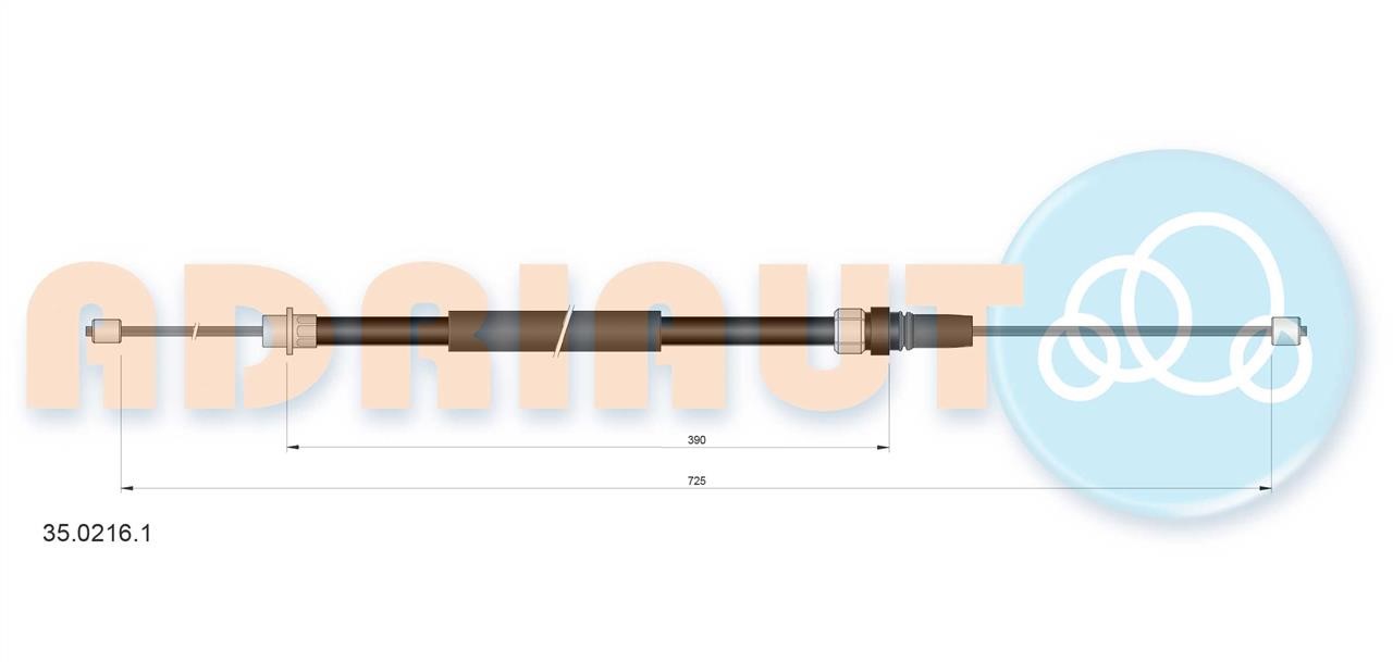 Adriauto 35.0216.1 Трос гальма стоянки 3502161: Приваблива ціна - Купити у Польщі на 2407.PL!
