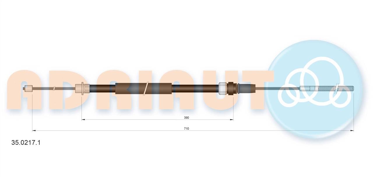 Adriauto 35.0217.1 Трос гальма стоянки 3502171: Приваблива ціна - Купити у Польщі на 2407.PL!