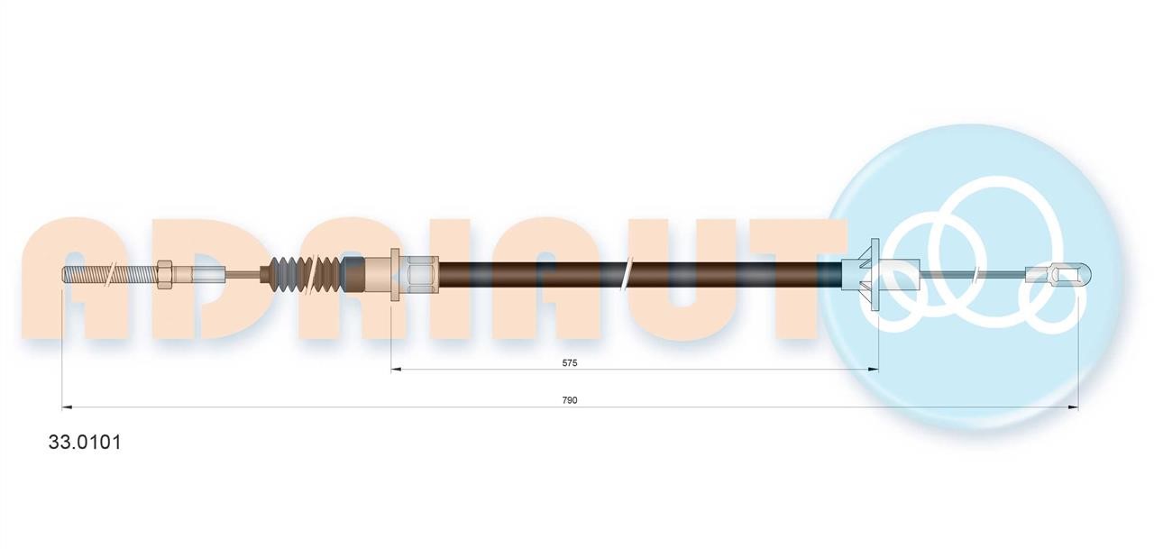 Adriauto 33.0101 Clutch cable 330101: Buy near me in Poland at 2407.PL - Good price!