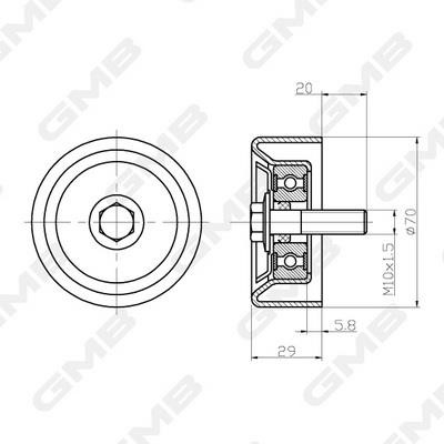 GMB GTC0240 Idler Pulley GTC0240: Buy near me in Poland at 2407.PL - Good price!