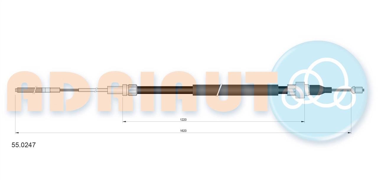 Adriauto 55.0247 Cable Pull, parking brake 550247: Buy near me in Poland at 2407.PL - Good price!