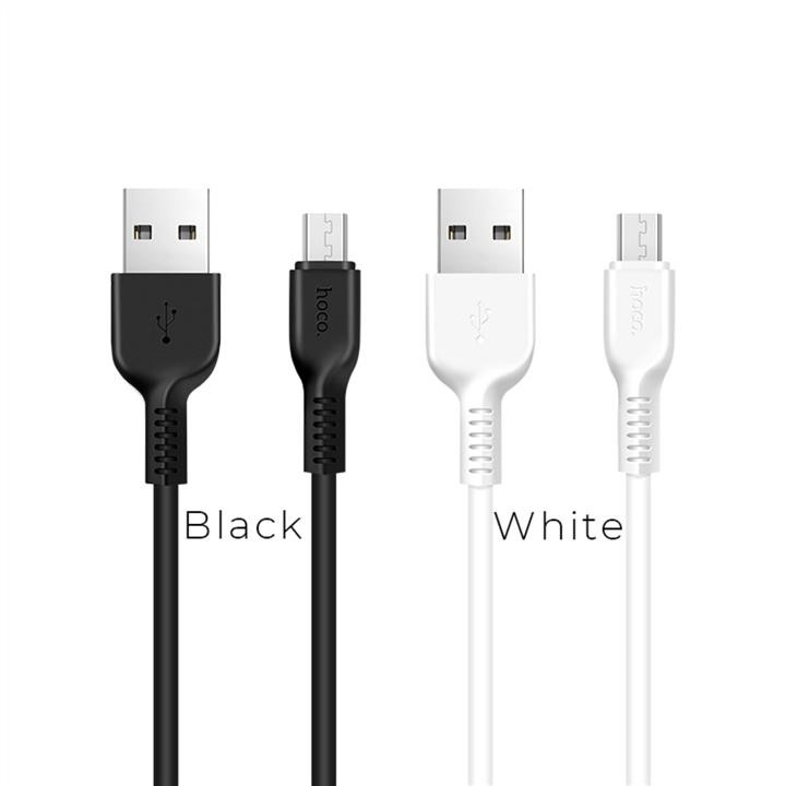 Kabel Hoco X13 USB do Micro 2.4A, 1m, PVC, złącza PVC, biały Hoco 6957531061175