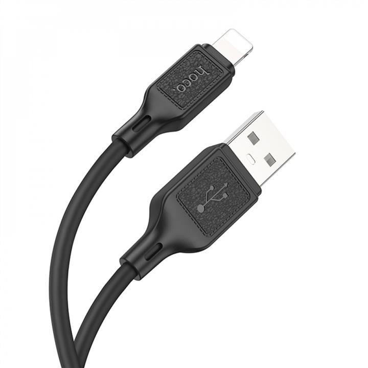 Hoco Hoco X90 Cool silicone charging data cable for iP Black – price