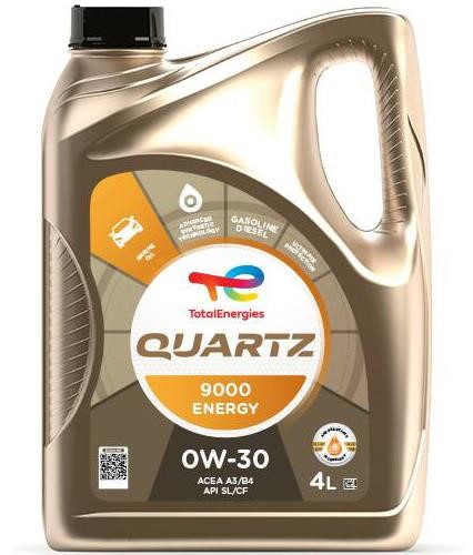 Total 213687 Моторное масло Total QUARTZ 9000 ENERGY 0W-30, 4л 213687: Отличная цена - Купить в Польше на 2407.PL!