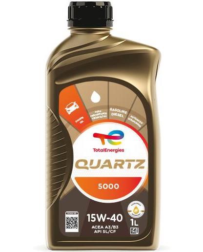 Total 213763 Моторное масло Total QUARTZ 5000 15W-40, 1л 213763: Отличная цена - Купить в Польше на 2407.PL!