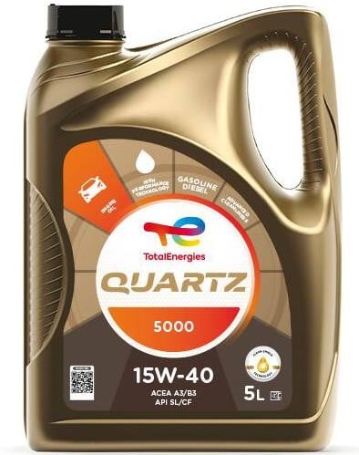 Total 213677 Engine oil Total QUARTZ 5000 15W-40, 5L 213677: Buy near me in Poland at 2407.PL - Good price!