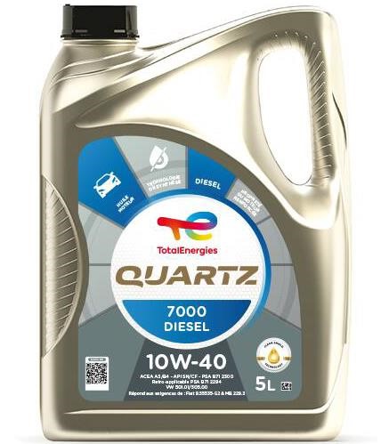 Total 173577 Engine oil Total QUARTZ 7000 Diesel 10W-40, 5L 173577: Buy near me at 2407.PL in Poland at an Affordable price!
