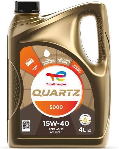 Total 148595 Engine oil Total QUARTZ 5000 15W-40, 4L 148595: Buy near me at 2407.PL in Poland at an Affordable price!