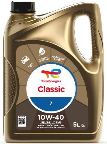 Total 213691 Engine oil Total CLASSIC 10W-40, 5L 213691: Buy near me in Poland at 2407.PL - Good price!