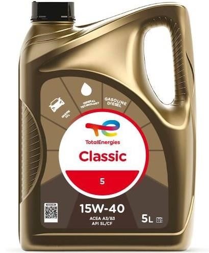 Total 156359 Engine oil Total CLASSIC 15W-40, 5L 156359: Buy near me in Poland at 2407.PL - Good price!