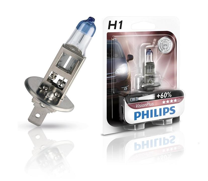 Philips 12258VPB1 Лампа галогенная Philips Visionplus +60% 12В H1 55Вт +60% 12258VPB1: Отличная цена - Купить в Польше на 2407.PL!