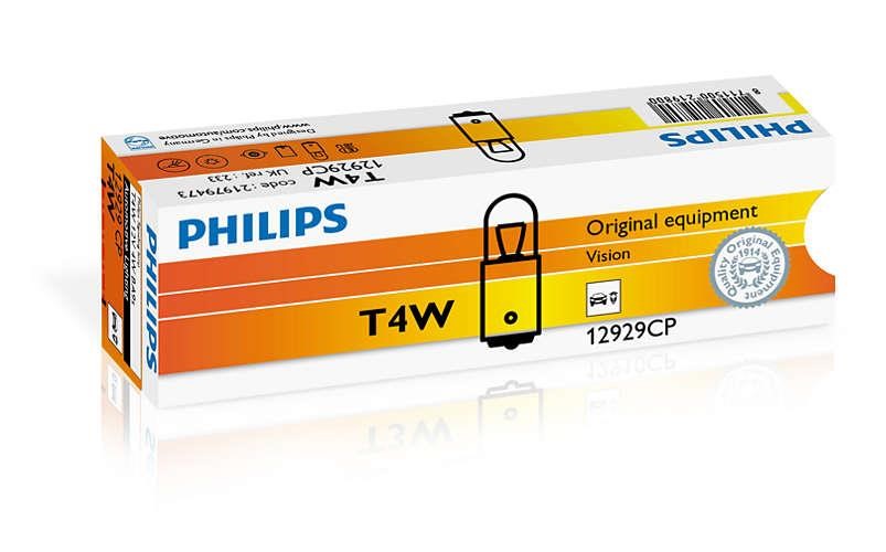 Philips 12929CP Лампа накаливания T4W 12V 4W 12929CP: Отличная цена - Купить в Польше на 2407.PL!