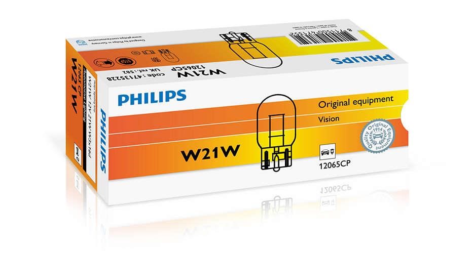 Philips 12065CP Лампа розжарювання W21W 12V 21W 12065CP: Приваблива ціна - Купити у Польщі на 2407.PL!