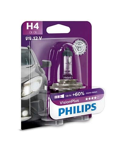 Philips 12342VPB1 Żarówka halogenowa Philips Visionplus +60% 12V H4 60/55W +60% 12342VPB1: Dobra cena w Polsce na 2407.PL - Kup Teraz!