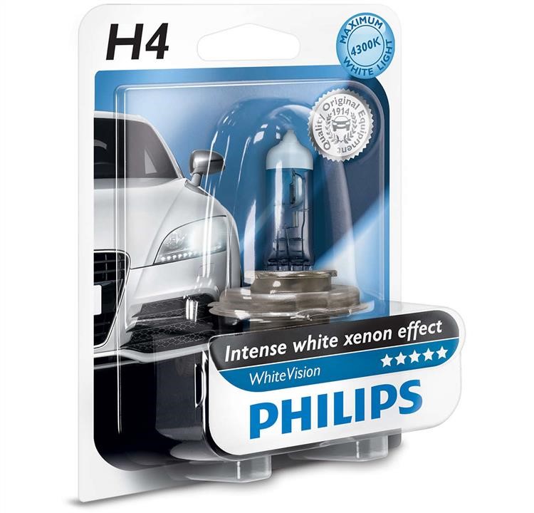 Philips 12342WHVB1 Лампа галогенная Philips Whitevision 12В H4 60/55Вт 12342WHVB1: Отличная цена - Купить в Польше на 2407.PL!