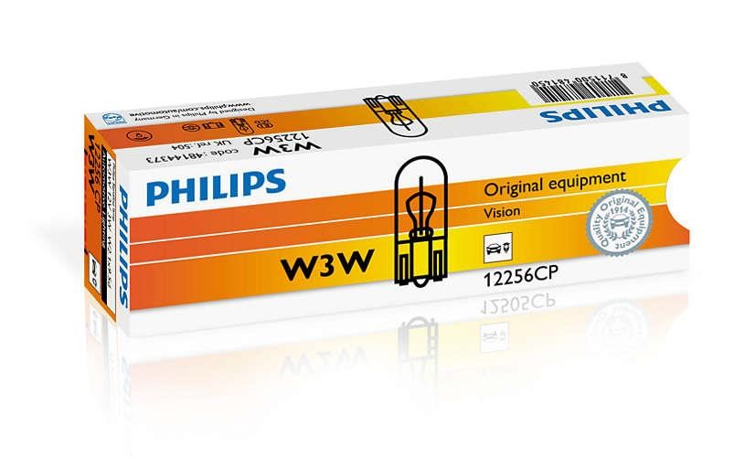 Лампа накаливания W3W 12V 3W Philips 12256CP