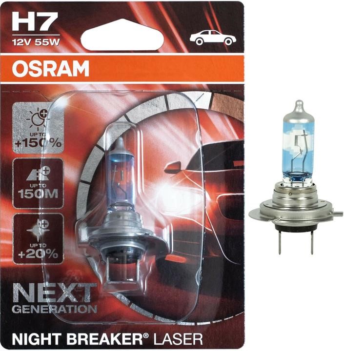 Osram 64210NL-01B Żarówka halogenowa Osram Night Breaker Laser +150% 12V H7 55W +150% 64210NL01B: Dobra cena w Polsce na 2407.PL - Kup Teraz!
