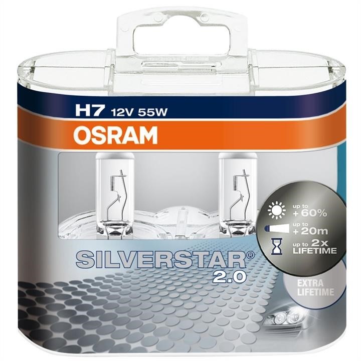 Halogen lamp Osram Silverstar +60% 12V H7 55W +60% Osram 64210SV2-HCB